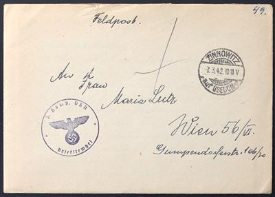 Poststück - 4 Belege einer D. Feldpost-Korrespondenz - Briefmarken