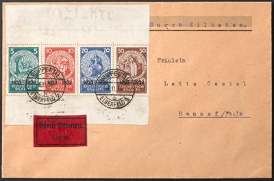 Poststück - D.Reich Nr. 508/11 (zusammenhängend aus Block 2 "NOTHILFE 1933), - Briefmarken