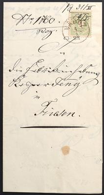 Poststück - Liechtenstein Vorläufer Ausgabe 1883 Nr. 45 mit Einkreis gestempelt "VADUZ 4/1 88", - Francobolli