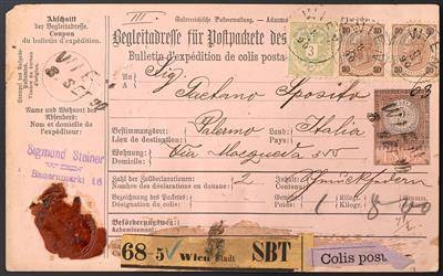 Poststück - Österr. 1890 - 6 komplette Paket-Begleitadressen alle mit Mischfrankatur - Briefmarken