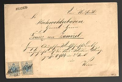 Poststück - Österr. Ausg. 1850, - Známky