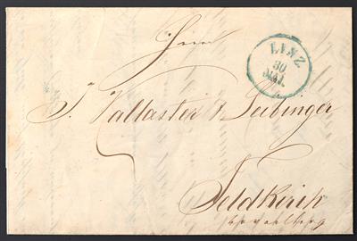 Poststück - Österr. Vorphilatelie 1850 - Taxbrief vom 30.5.1850 (dem vorletzten Tag vor Einführung der Briefmarken) - Známky