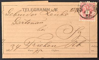 Poststück - Österreich Nr. 46 auf Telegramm - Stamps
