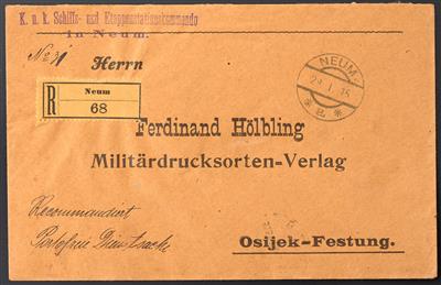 Poststück - Österreichisches Postamt in NEUM 1915, - Stamps