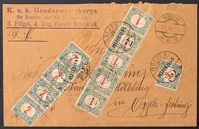 Poststück - Österreichisches Postamt in NEUM 1917, - Známky