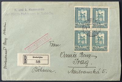 Poststück - Partie Poststücke Bosnien aus ca. 1915/1918, - Francobolli