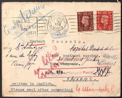 Poststück - Partie Tschechische Feldpost II. Weltkrieg in Großbritannien und Frankreich, - Známky
