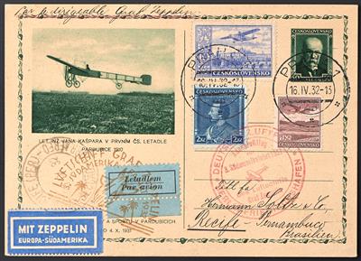 Poststück - Tschechoslowakei 1932 - Ganzsache - Známky