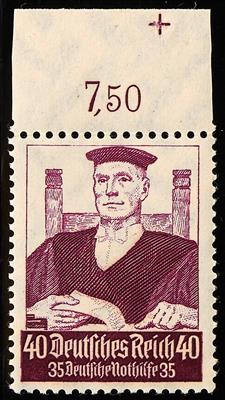 ** - D.Reich Nr. 556/64 (Nothilfe 1934 - Berufsstände) vom Bogenoberrand - Briefmarken