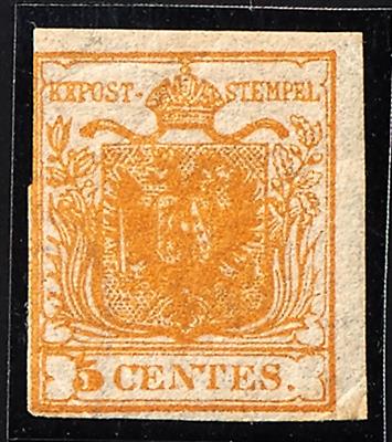 * - Lombardei-Venetien Nr. 1 dunkelorange, - Stamps