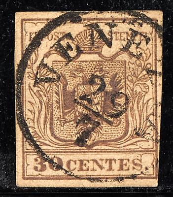 * - Lombardei - "Veroneser - Postfälschung" der 30 Cent graubraun, - Briefmarken