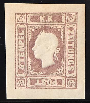 * - Österr. ND 1866 der Zeitungsmarke 1858 lila, - Briefmarken
