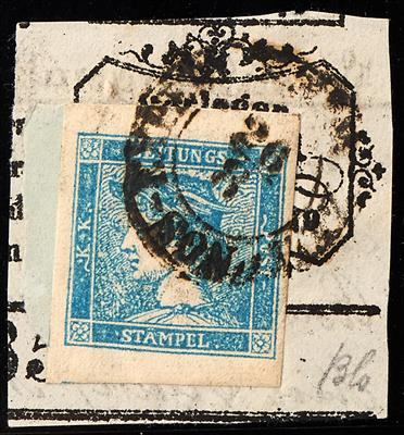 Briefstück - Österr. Nr. 6 II breitrandiges Prachtsück, - Briefmarken