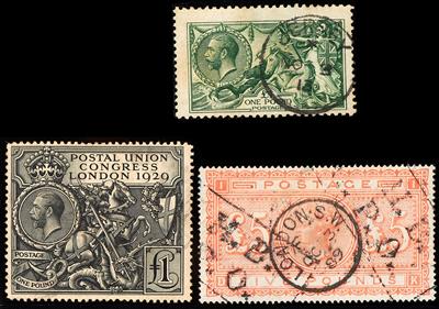 gestempelt/Briefstück/* - Partie Großbrit. ca. 1840/1939, - Briefmarken