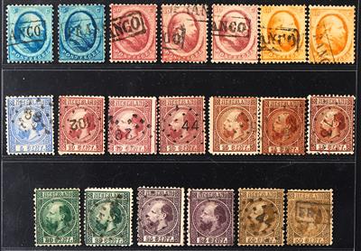 gestempelt - Partie Niederlande ca. 1852/1872 mit Niederländ. Indien, - Briefmarken