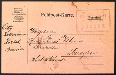 Poststück - Bosnien-Herzegowina 1914: "K UND K   MILITÄRPOSTABLAGE 26. XI.1914 / KOZLUK" - Francobolli