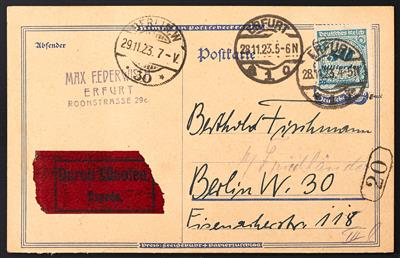 Poststück - D.Reich Nr. 300 A (50 Mrd. M) - Einezelfrankatur - Briefmarken