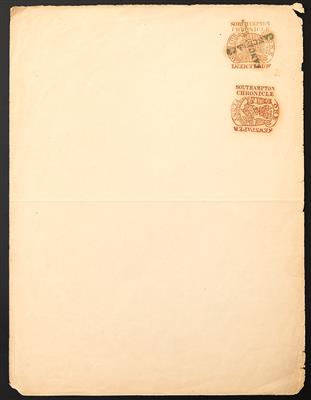 Poststück - Großbritannien ca. 1836 - unbedruckter gestempelter Zeitungsbogen des SOUTHHAMPTON CHRONICLE - Briefmarken