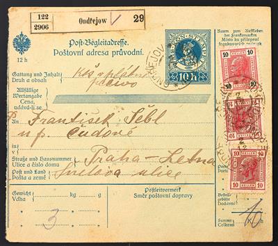 Poststück - Österr. 1906 - PostBegleitadresse mit seltener Ausgaben-Mischfrankatur - Známky