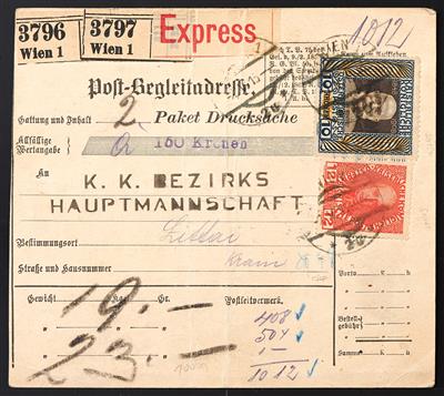 Poststück - Österr. 1915 Post-Begleitadresse - Známky