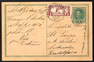 Poststück - Österr. 1918 - seltener Bahnpoststempel "LAIBACH - BUBNJARCI" - Stamps
