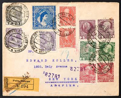 Poststück - Österr. Ausgabe 1908 - Karlsbader - Stamps