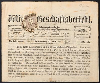 Poststück - Österr. Nr. 23 dkl. lila - Briefmarken