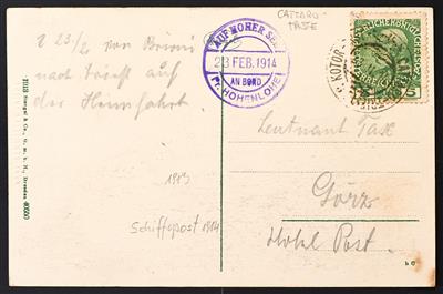 Poststück - Österr. Schiffspost 1913/ 1914: Lot 5 Ansichtskarten (davon 4 Schiffskarten), - Známky