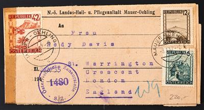 Poststück - Reichh. u. interssante Spezialsammlung Österr. 1945 -"Landschftausg." 3 g bis 90 g - auf div. Postbelegen, - Známky