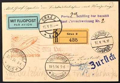 Poststück - Zeppelinpost, - Známky