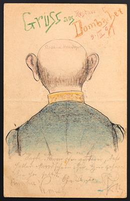 Ansichtskarten Poststück - 1899/1900 "Gruss aus Restaurant Dombacher", - Známky