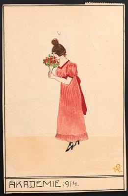Ansichtskarten Poststück - 1905/14 "Zwerge beim Kartenspielen", - Francobolli