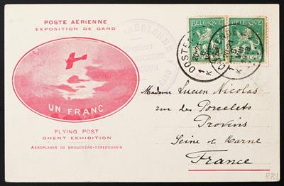 Europa Belgien Poststück - 1913 Pionier-Flugpostkarte - Briefmarken