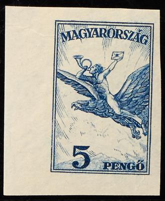 Europa Ungarn ** - 1927/30 Flugpostmarken 2 Sätze ungezähnt komplett, - Francobolli