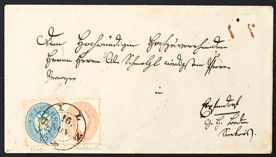 Ausgabe 1861 Poststück - 1863 Mischfrankatur - Briefmarken