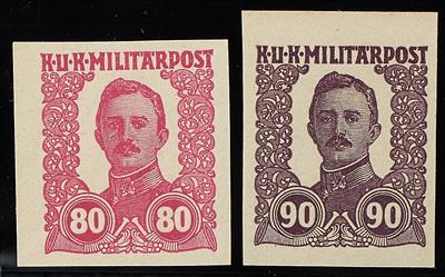 Bosnien ** - 1918 Kaiser Karl nicht verausgabte Serie ungezähnt komplett, - Briefmarken