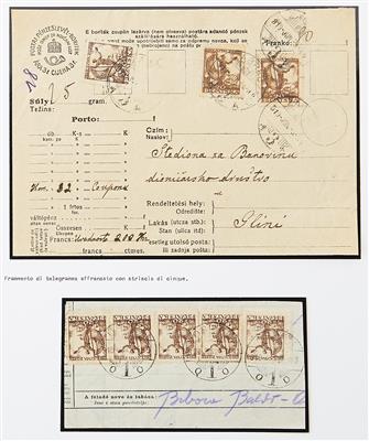 Jugoslawien **/*/gestempelt/Poststück - 1918/19 Ausstellungs - Spezialsammlung der Ausgaben für Kroatien mit vielen Abarten, - Známky
