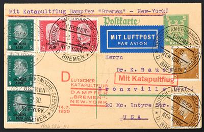 Katapult Poststück - 1929/35 9 schöne Schleuderflug-Belege (Haberer 1b,2c,18b,35b,69b,79a,96c, - Briefmarken