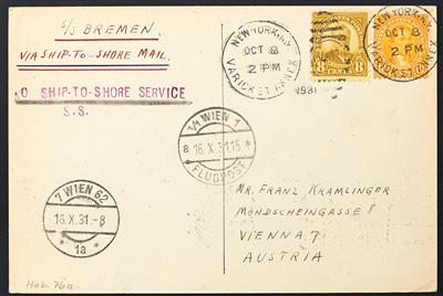 Katapult Poststück - 1931/32 Deutschland/USA: ausgefallener - Francobolli