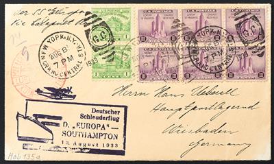 Katapult Poststück - 1933 Deutschland/USA: 5 feine Belege (Haberer 133b, - Briefmarken