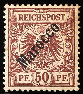 Deutschland * - 1899 Marokko: Nicht ausgegebene Freimarken komplett, - Briefmarken