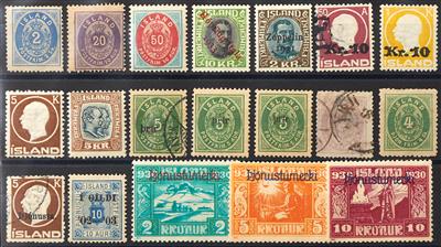 Island **/*/(*)/gestempelt - 1873/2001 Schöne Sammlung Island mit vielen besseren Ausgaben in 2 Klemmbinder, - Briefmarken