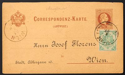 Poststück - 1884 Antwortteil einer - Francobolli