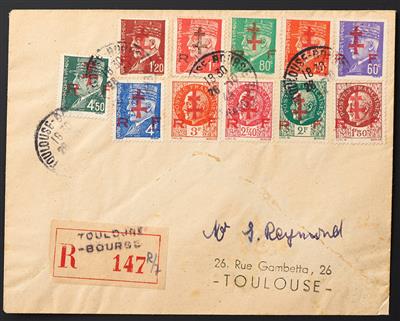 Poststück - Frankreich 1944/45, - Stamps