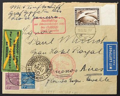 Zepp Poststück - 1930 Südamerikafahrt: Brief - Briefmarken