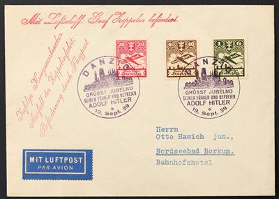 Zepp Poststück - Danzig: LZ 130, - Briefmarken