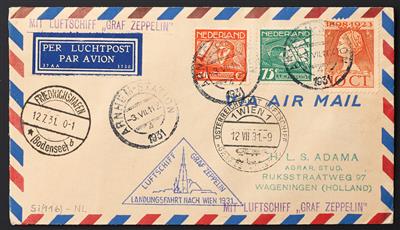 Zepp Poststück - Niederlande: 1931/34, - Briefmarken