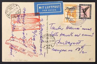 Zepp Poststück - Ungarn: 1931 Ungarnfahrt, - Stamps