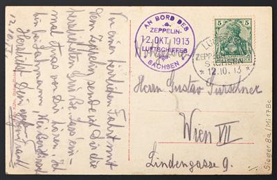 ZEPP Zeppelin - Pioniere Poststück - 1913 LZ "Sachsen", - Stamps
