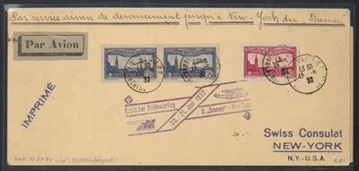 Frankreich Poststück - 1932 Katapult-Flugpostbrief von Paris nach New York, - Briefmarken